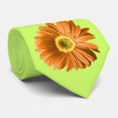 Orange Gerbera Daisy Blume Krawatte (Gerollt)