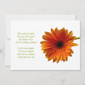 Orange Gerbera Daisy Bridal Dusche Einladung (Rückseite)