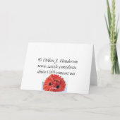 Orange Gerbera Daisy Card Karte (Rückseite)