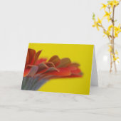 Orange Gerbera Daisy Card Karte (Gelbe Blume)