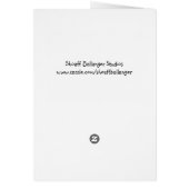 Orange Gerbera Daisy Digital Painting Card (Hinten)