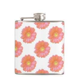 Orange gerbera daisy flachmann