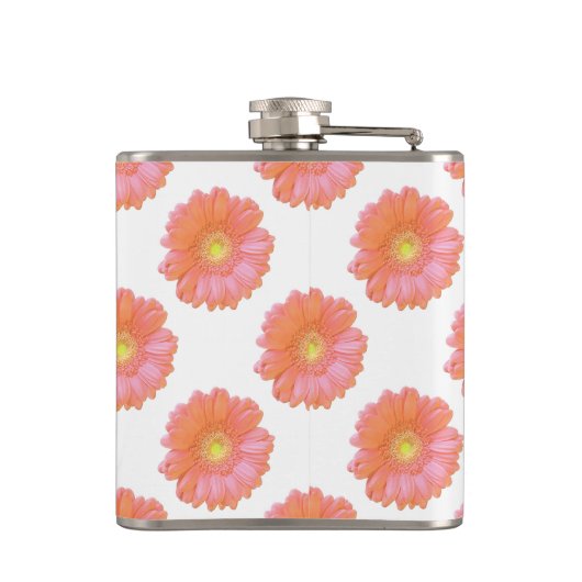 Orange gerbera daisy flachmann (Rückseite)