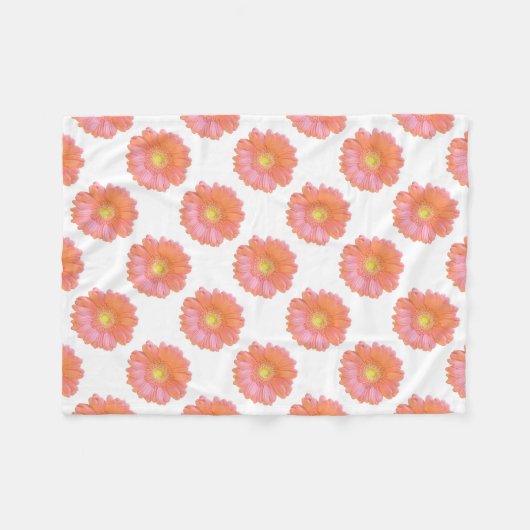 Orange gerbera daisy fleecedecke (Vorderseite (Horizontal))