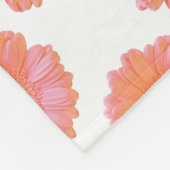 Orange gerbera daisy fleecedecke (Ecke)
