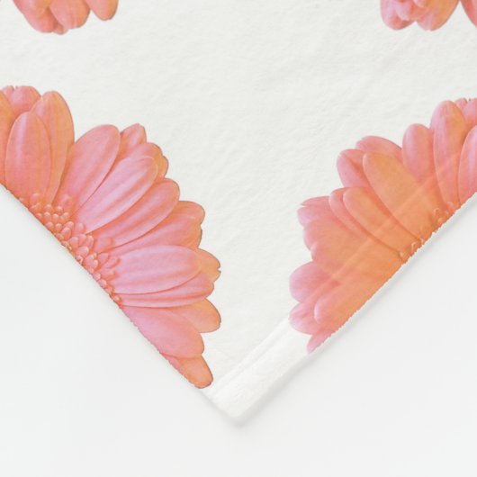 Orange gerbera daisy fleecedecke (Ecke)
