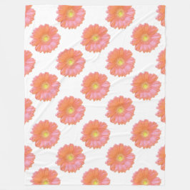 Orange gerbera daisy fleecedecke