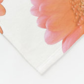 Orange gerbera daisy fleecedecke (Ecke)