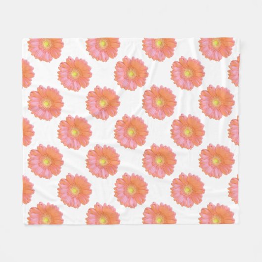 Orange gerbera daisy fleecedecke (Vorderseite (Horizontal))