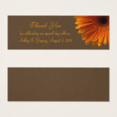 Orange Gerbera Daisy Gastgeschenk Hochzeit Tag (Vorne & Hinten)
