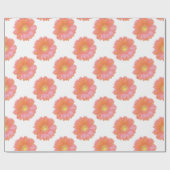 Orange gerbera daisy geschenkpapier (Flach)