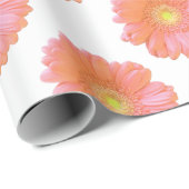 Orange gerbera daisy geschenkpapier (Rolleneckpunkt)