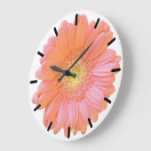 Orange gerbera daisy große wanduhr (Winkel)