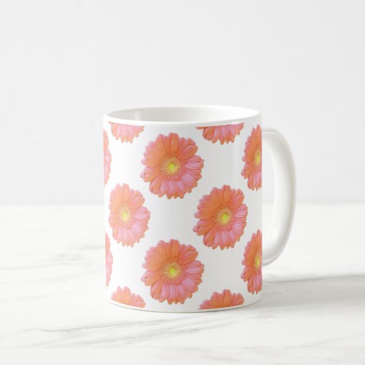 Orange gerbera daisy kaffeetasse (VorderseiteRechts)