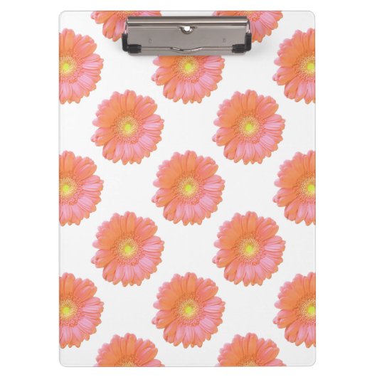 Orange gerbera daisy klemmbrett (Vorderseite)