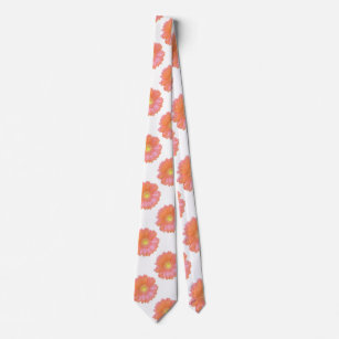 Orange gerbera daisy krawatte