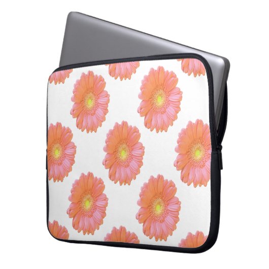 Orange gerbera daisy laptopschutzhülle (Vorderseite Links)