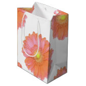 Orange gerbera daisy mittlere geschenktüte (Rückseite Schrägansicht)