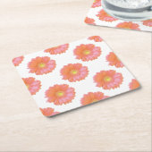 Orange gerbera daisy rechteckiger pappuntersetzer (angewinkelt)