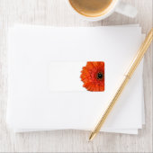 Orange Gerbera Daisy Wedding Blank Address Labels Adressaufkleber (Insitu)