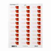 Orange Gerbera Daisy Wedding Return Address Label (Vorne)