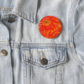 Orange Gerbera-Gänseblümchen Button (Beispiel)