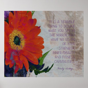 Orange Gerbera Gänseblümchen und Inner-Schönheit Poster