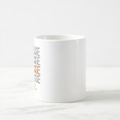 Orange gereizte Lacrosse Word Kaffeetasse (Mittel)