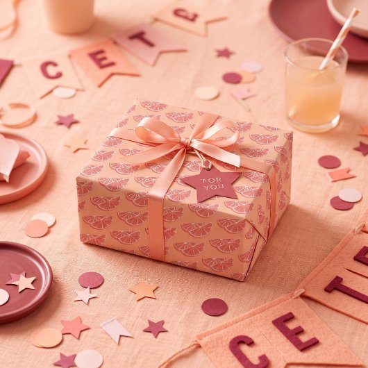 Orange Geschenkpapier