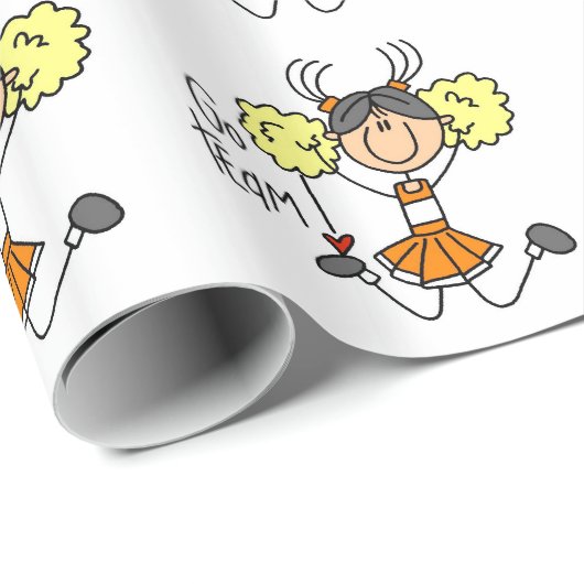 Orange Geschenkpapier (Rolleneckpunkt)