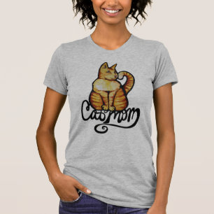 Orange getigerte Katzenmutter Kitty Katzen Kunstwe T-Shirt