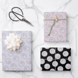 Orange getigertes Kätzchen Gemälde Süße Originalku Geschenkpapier Set