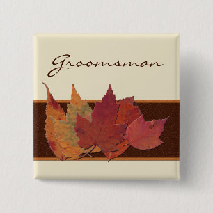 Orange getrocknetes Elfenbein Browns verlässt Button