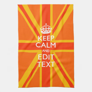 Orange Gewerkschafts-Jack-britischer FlaggeSwag Küchentuch