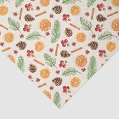 Orange Gewürz Botanisches Weihnachtsfest Seidenpapier (Ausschnitt)