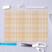 Orange Gewürz Tartan Kariertes Muster drucken Seidenpapier (Handwerk)