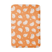 Orange Ghost Doodle Muster Badematte (Vorderseite Vertikal)