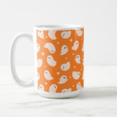 Orange Ghost Doodle Muster Kaffeetasse (Links)