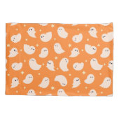 Orange Ghost Doodle Muster Kissenbezug (Rückseite)