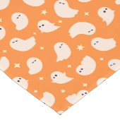 Orange Ghost Doodle Muster Kurzer Tischläufer (Ecke)
