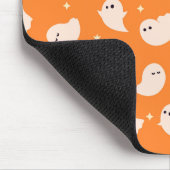 Orange Ghost Doodle Muster Mousepad (Ecke)