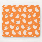 Orange Ghost Doodle Muster Mousepad (Vorne)