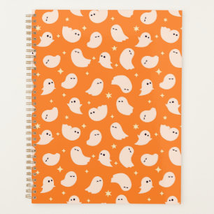 Orange Ghost Doodle Muster Planer