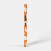 Orange Ghost Doodle Muster Samsung Galaxy Hülle (Rechte Seite)