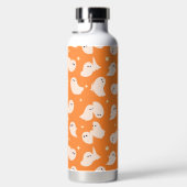 Orange Ghost Doodle Muster Trinkflasche (Rechts)
