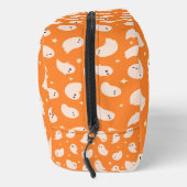 Orange Ghost Doodle Muster Waschbeutel (Rechts)