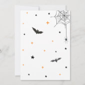 Orange Ghost Halloween Baby Brewing Baby Shower Einladung (Rückseite)