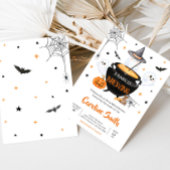 Orange Ghost Halloween Baby Brewing Baby Shower Einladung