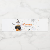 Orange Ghost Halloween Baby Brewing Baby Shower Wasserflaschenetikett (Einzelnes Label)