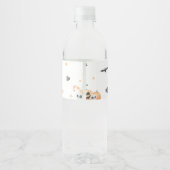 Orange Ghost Halloween Little Boo Baby Dusche Wasserflaschenetikett (Rückseite)